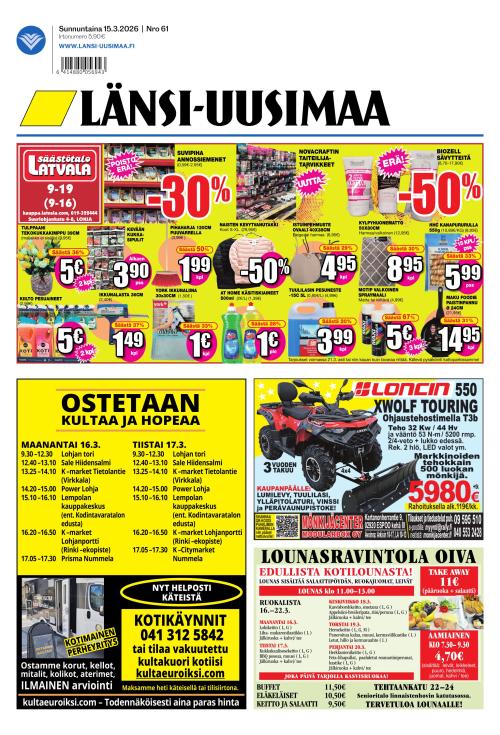 Länsi-Uusimaa 15.3.2026