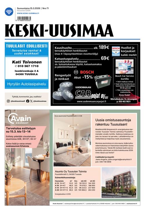 Keski-Uusimaa 15.3.2026