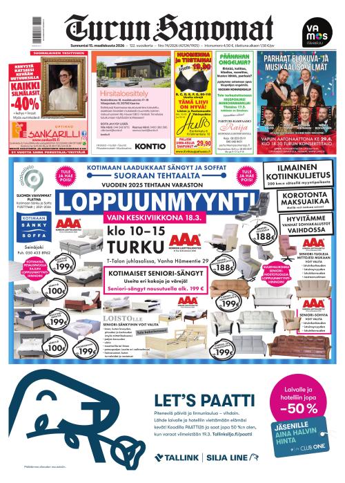 Turun Sanomat 15.3.2026
