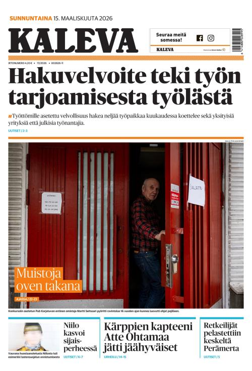 Kaleva 15.3.2026