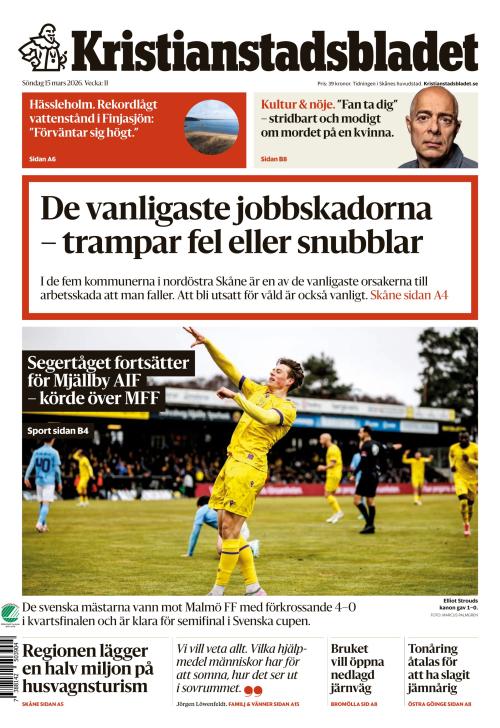Kristianstadsbladet 15.3.2026