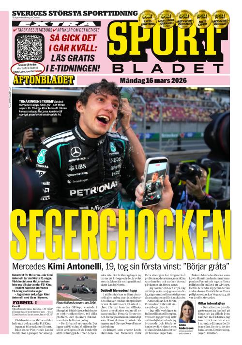 Aftonbladet Sportbladet 16.3.2026