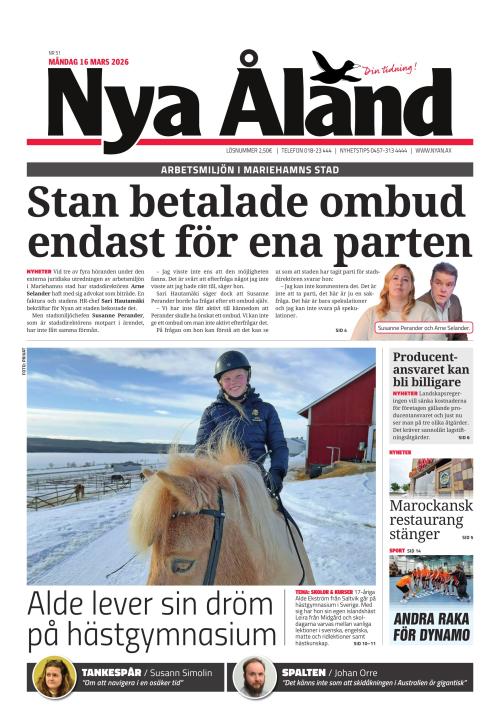 Nya Åland 16.3.2026