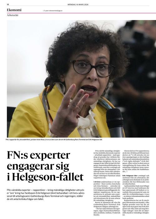 Göteborgs-Posten 16.3.2026