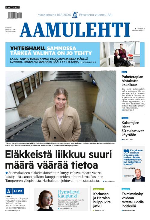 Aamulehti 16.3.2026