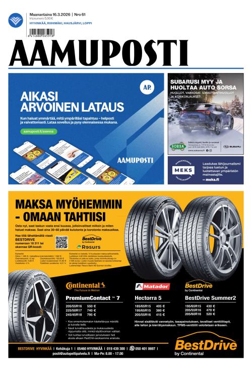 Aamuposti 16.3.2026