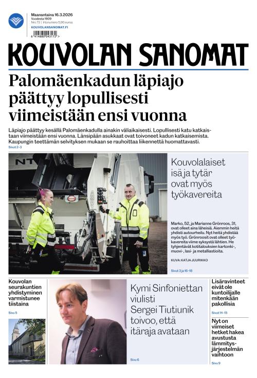 Kouvolan Sanomat 16.3.2026