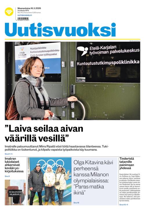 Uutisvuoksi 16.3.2026
