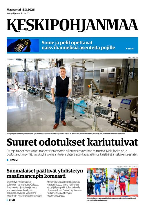 Keskipohjanmaa 16.3.2026