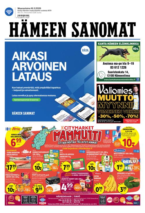Hämeen Sanomat 16.3.2026