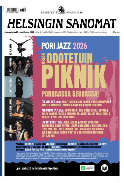 Helsingin Sanomat 16.3.2026