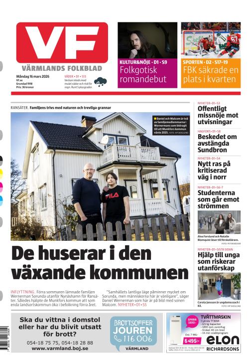 Värmlands Folkblad 16.3.2026