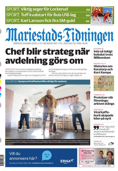 Mariestads-Tidningen 16.3.2026