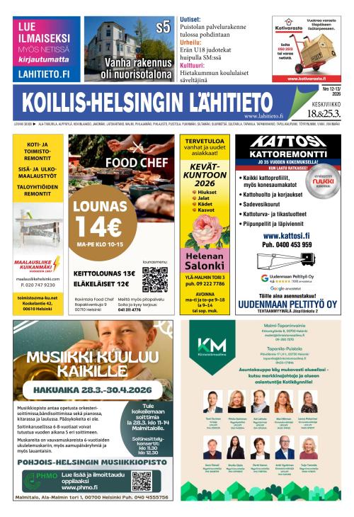 Koillis-Helsingin lähitieto 18.3.2026