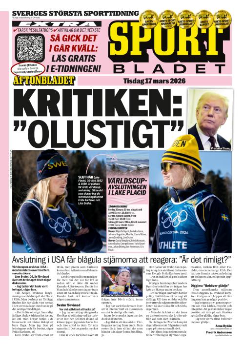 Aftonbladet Sportbladet 17.3.2026