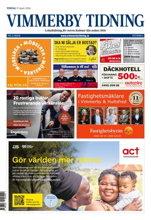 Vimmerby Tidning / Kinda-Posten 17.3.2026
