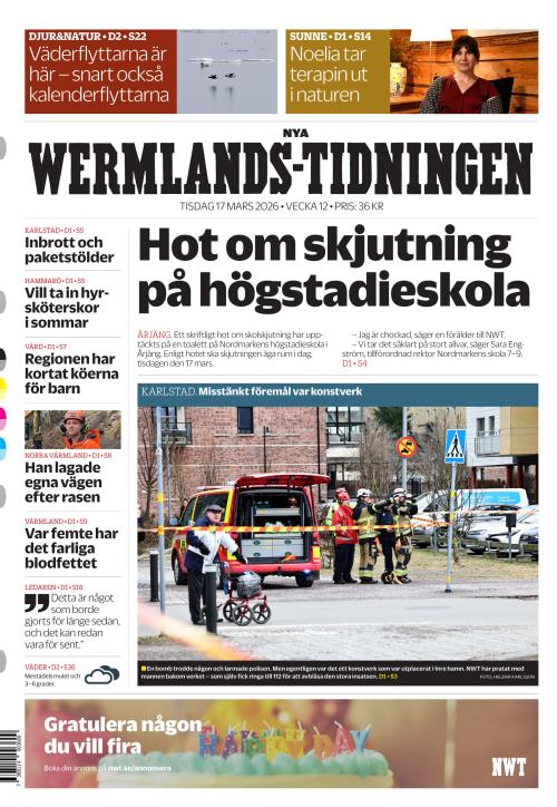 Nya Wermlands-Tidningen 17.3.2026