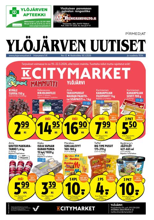 Ylöjärven Uutiset 18.3.2026