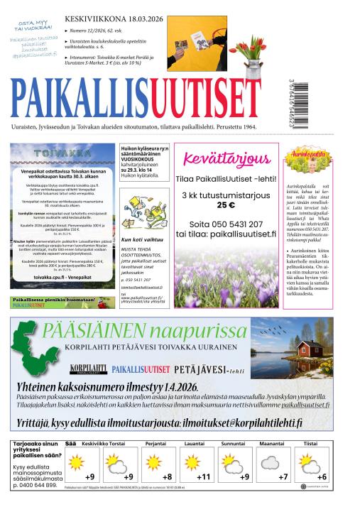 PaikallisUutiset 18.3.2026