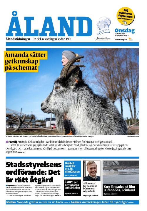 Ålandstidningen 18.3.2026