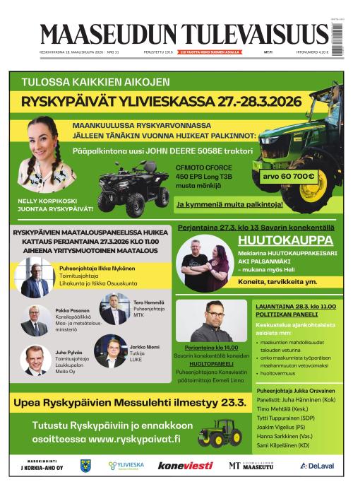 Maaseudun Tulevaisuus 18.3.2026