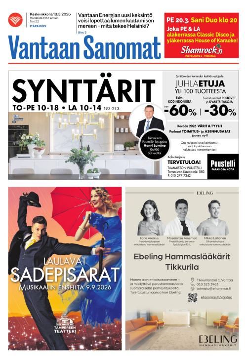 Vantaan Sanomat (Itä) 18.3.2026
