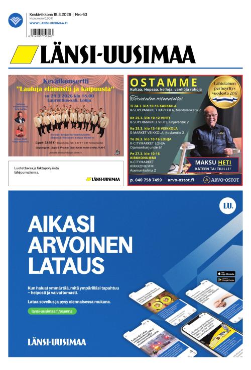 Länsi-Uusimaa 18.3.2026