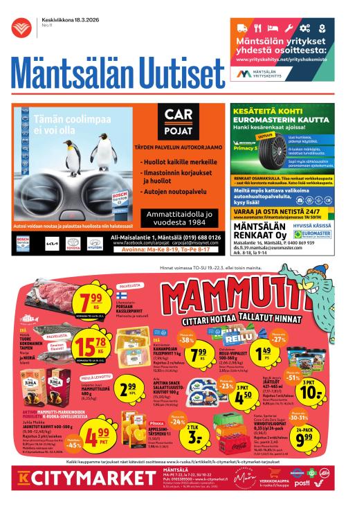 Mäntsälän Uutiset 18.3.2026