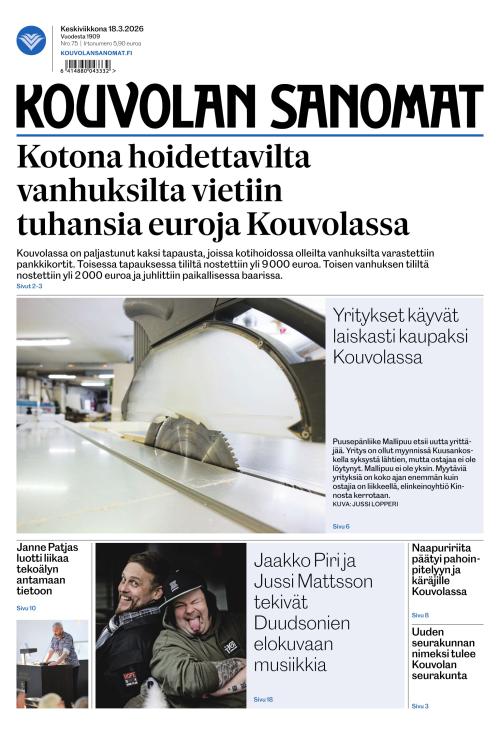 Kouvolan Sanomat 18.3.2026