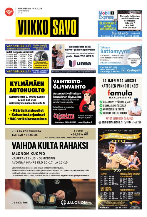 Viikkosavo 18.3.2026