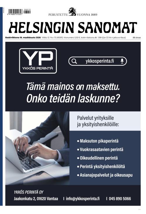 Helsingin Sanomat 18.3.2026