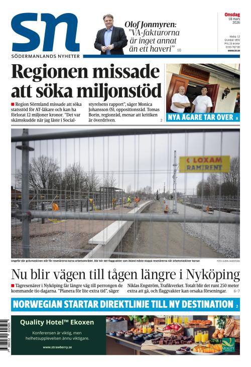 Södermanlands Nyheter 18.3.2026