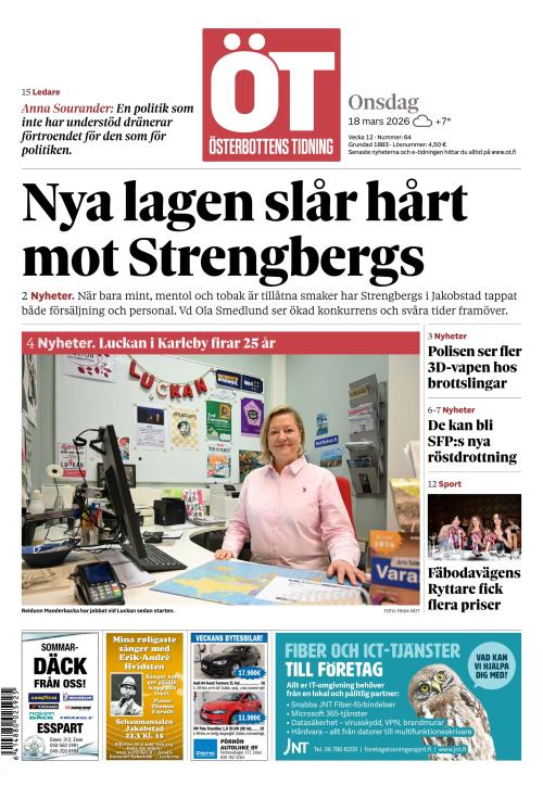 Österbottens Tidning 18.3.2026