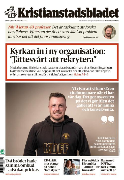 Kristianstadsbladet 18.3.2026
