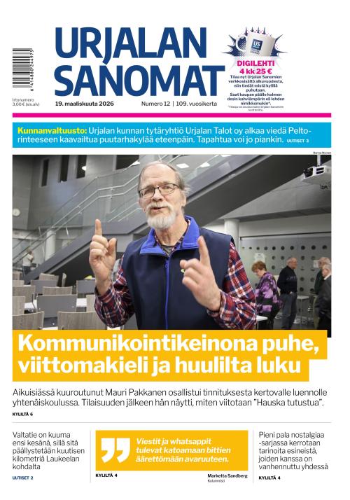 Urjalan Sanomat 19.3.2026