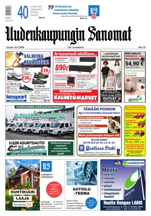 Uudenkaupungin Sanomat 19.3.2026