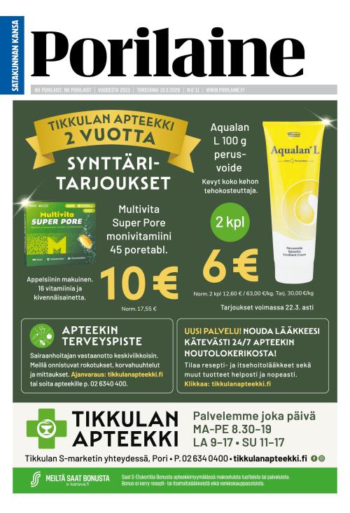 Porilaine 19.3.2026