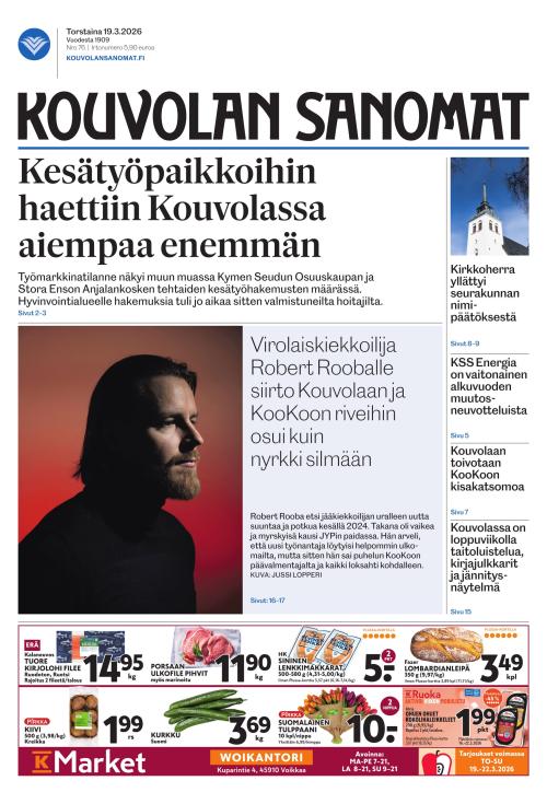 Kouvolan Sanomat 19.3.2026