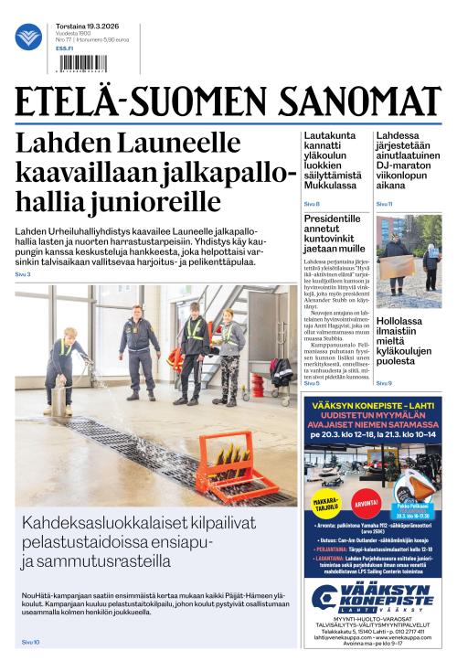 Etelä-Suomen Sanomat 19.3.2026