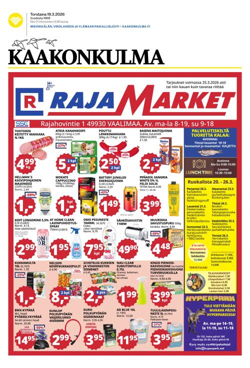 Kaakonkulma 19.3.2026