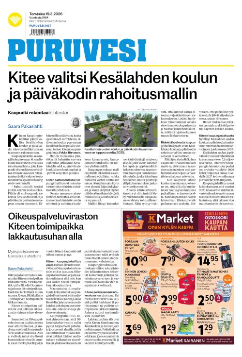 Puruvesi-lehti 19.3.2026