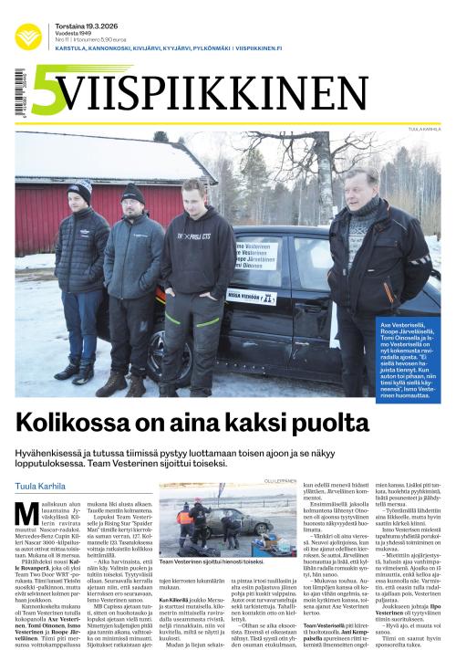 Viispiikkinen 19.3.2026