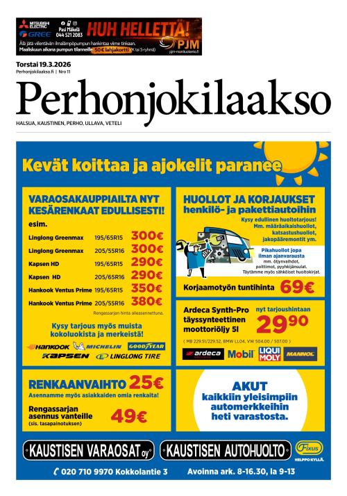 Perhonjokilaakso 19.3.2026
