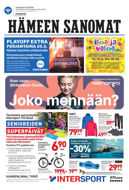 Hämeen Sanomat 19.3.2026
