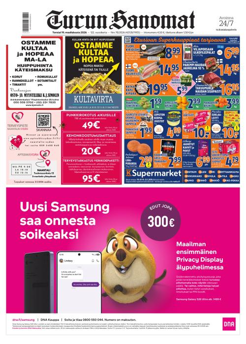 Turun Sanomat 19.3.2026