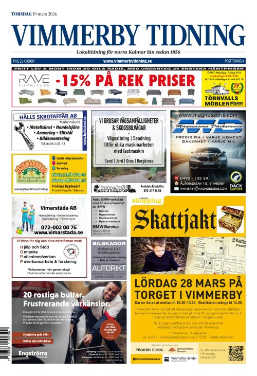 Vimmerby Tidning / Kinda-Posten 19.3.2026
