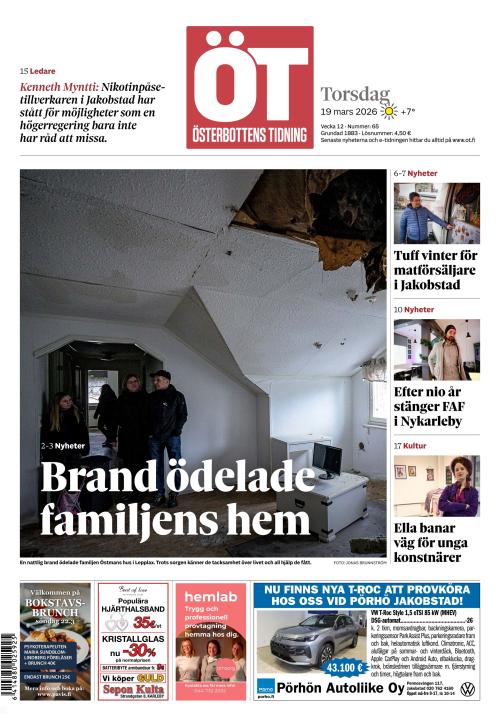 Österbottens Tidning 19.3.2026