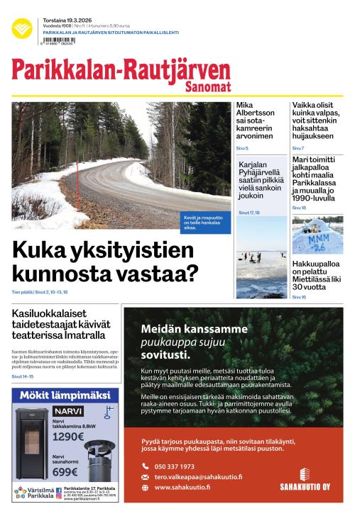 Parikkalan-Rautjärven Sanomat 19.3.2026