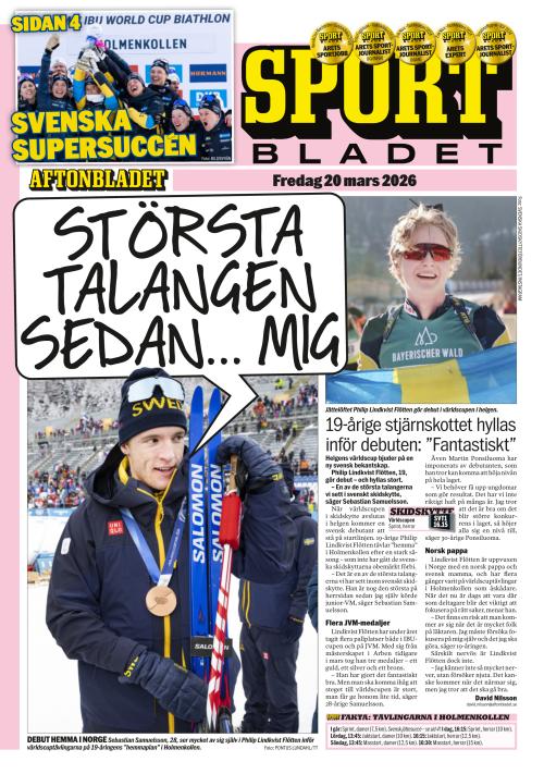 Aftonbladet Sportbladet 20.3.2026