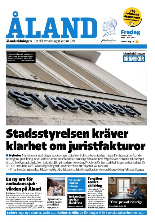 Ålandstidningen 20.3.2026